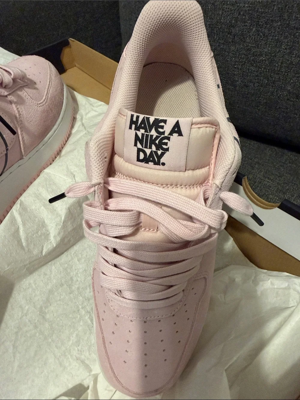 Nike Pink 'Have A Nike Day' Smiley Swoosh Sneakers